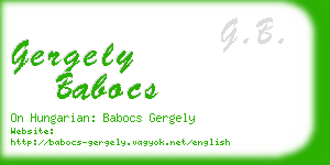 gergely babocs business card